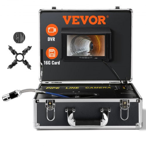 VEVOR 100 ft sewer inspection camera with 7 inch screen