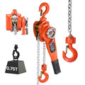 VEVOR 3/4-ton 1650 lb manual lever chain hoist with 10 ft lift