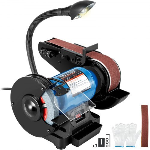VEVOR 2 inch belt and 6 inch disc bench sander with LED work light