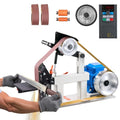 VEVOR 2 x 82 inch 2 HP variable speed belt grinder for metalworking