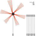 VEVOR 23 ft chimney sweep kit with 7 flexible nylon rods