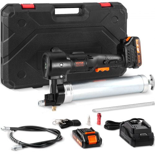 VEVOR 20V cordless grease gun with two batteries