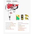 VEVOR 1320 lb 110V electric wire rope hoist with wireless remote