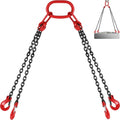 VEVOR G80 chain sling 5/16 inch x 5 ft with 4 grab hooks, 11000 lb capacity