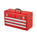 VEVOR 20.5 inch red metal tool box with 3 drawers