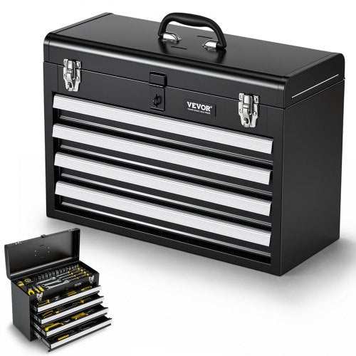VEVOR 20.5 inch metal tool box with 4 drawers